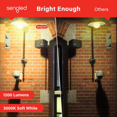 Sengled Dusk-to-Dawn patio light bulb creates inviting evenings.