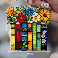 Sensemory book lovers ornament with ribbon and card ready for gifting.