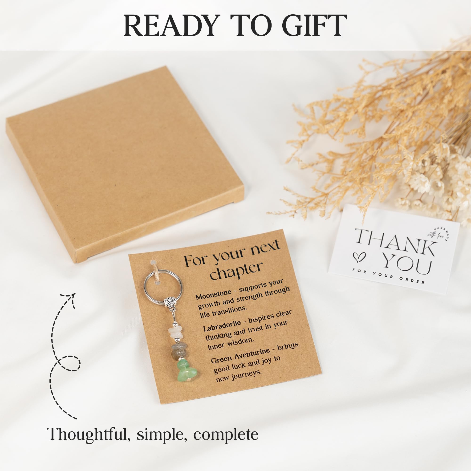 Sensemory Handmade crystal keychain featuring natural facets for daily inspiration.