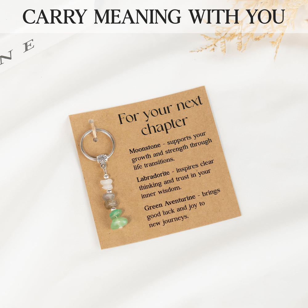 Sensemory New beginnings keychain promotes optimism during life changes.