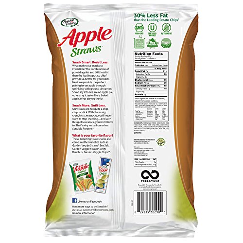 Sensible Portions Garden Veggie Cinnamon Straws Crispy Bites provide on-the-go crunch.