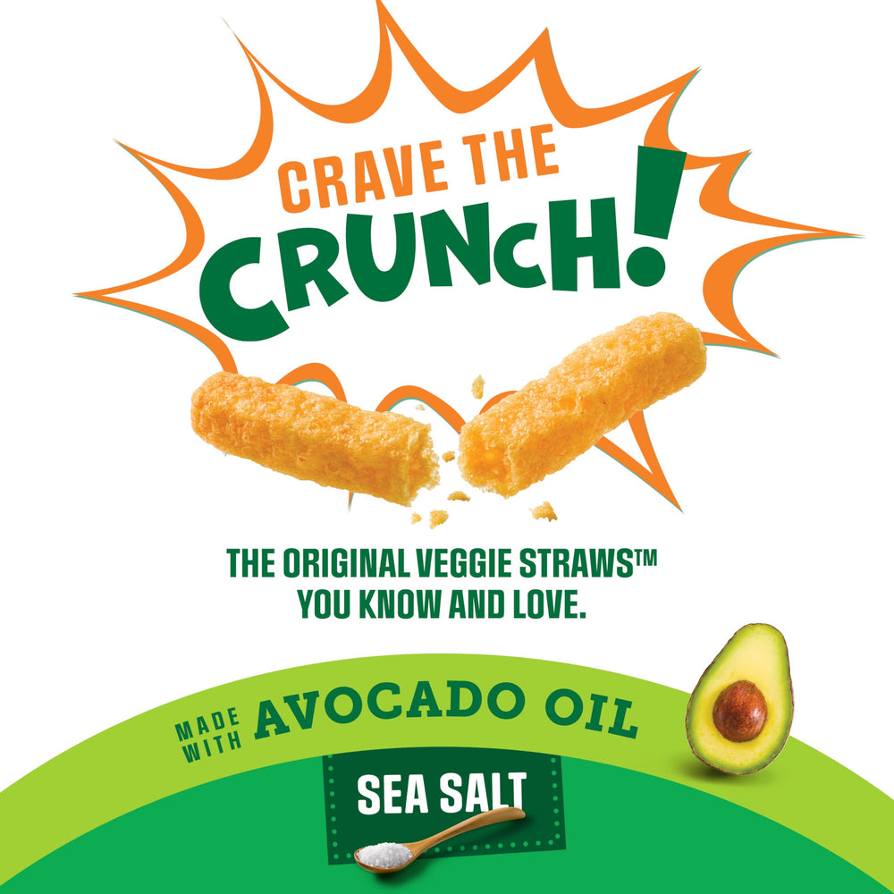 Sensible Portions Garden Veggie Straws sweet potato addition adds natural color and flavor.