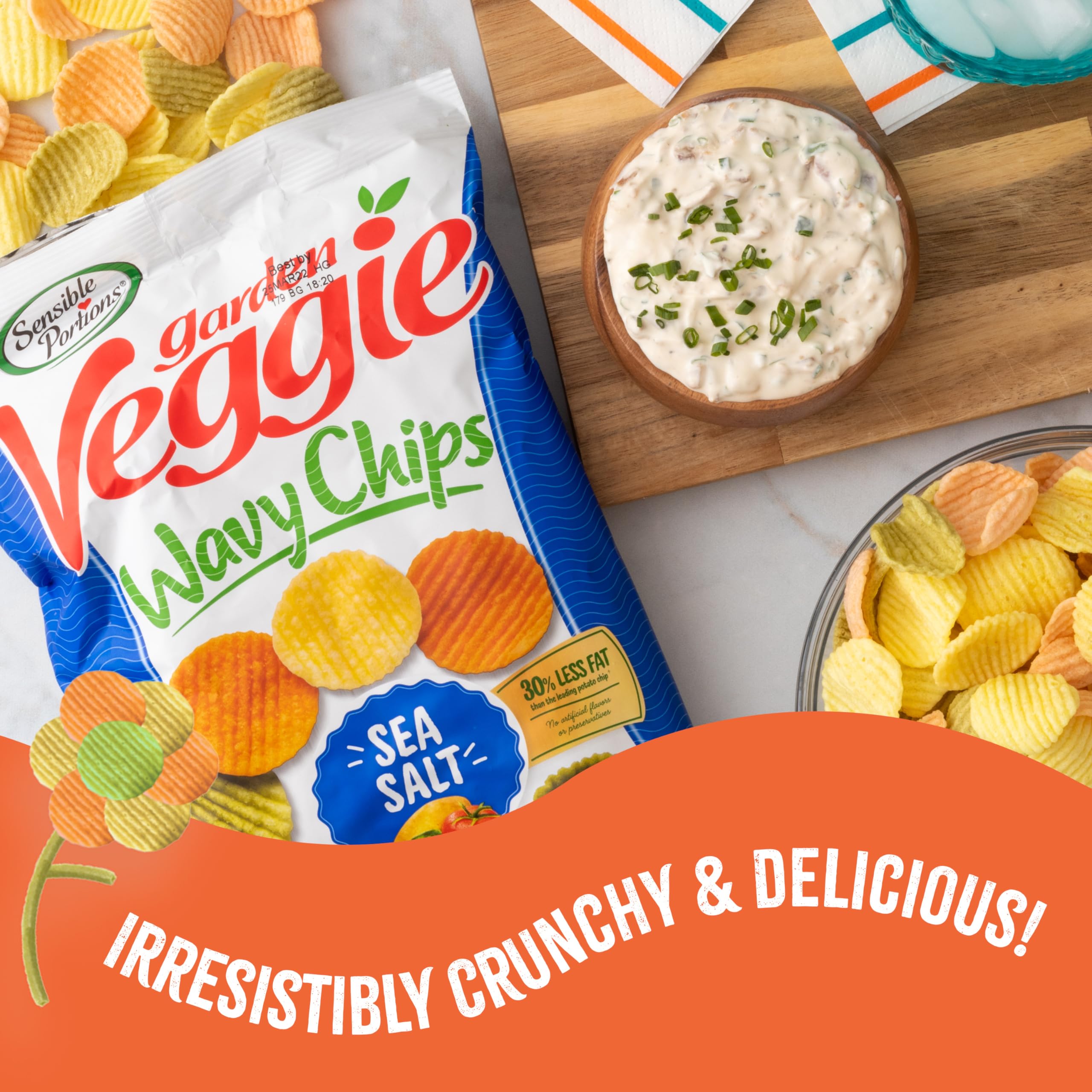 Sensible Portions 1oz bags ideal for lunchboxes and on-the-go snacking.