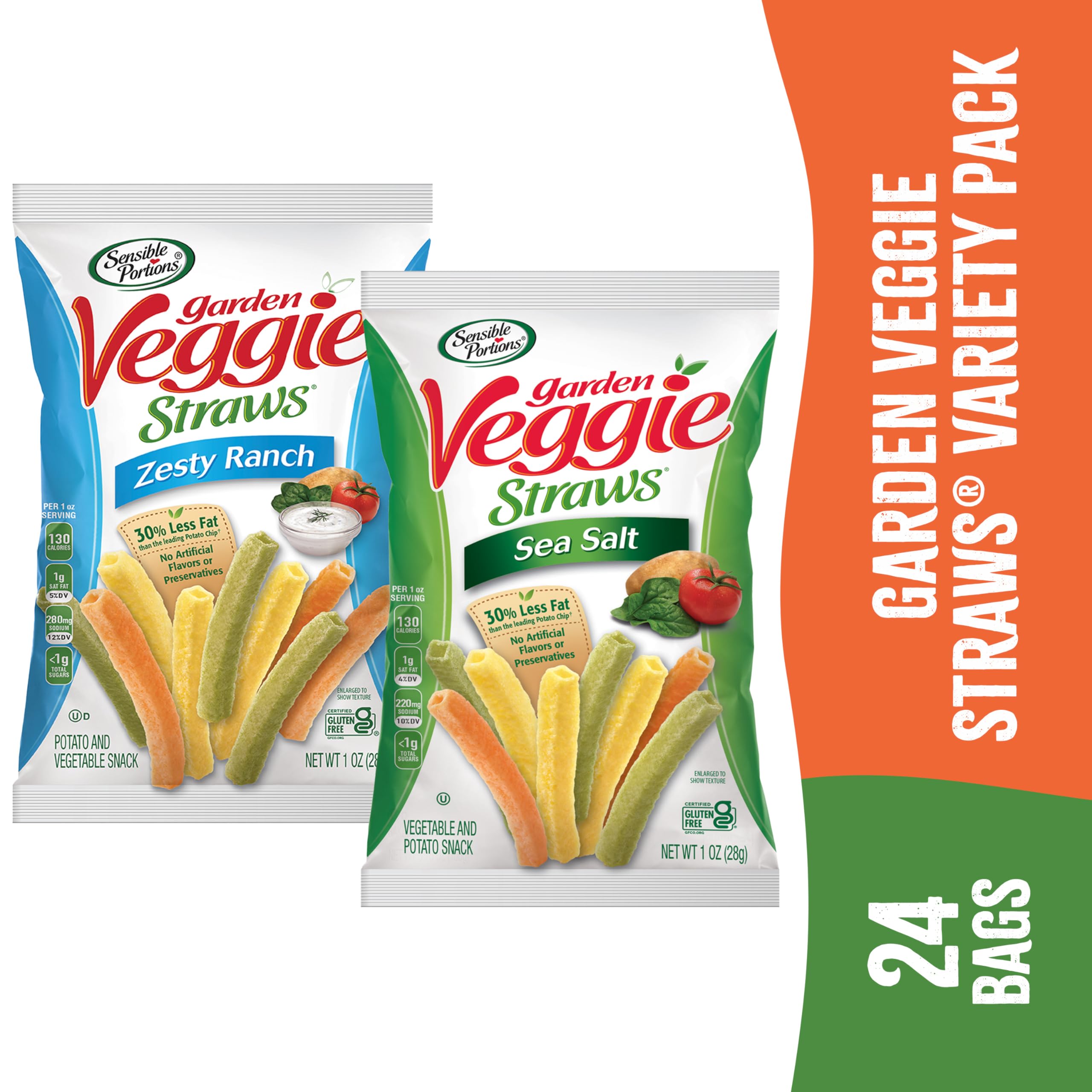 Sensible Portions snack-pack display on shelf, easy to grab anytime.