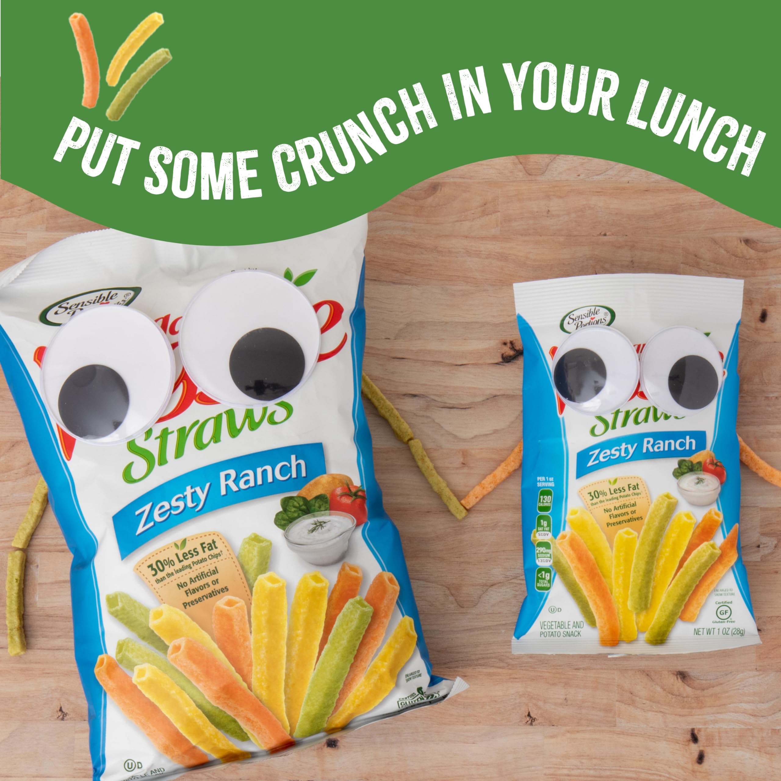 Sensible Portions veggie-potato blend highlights light texture and satisfying crunch.