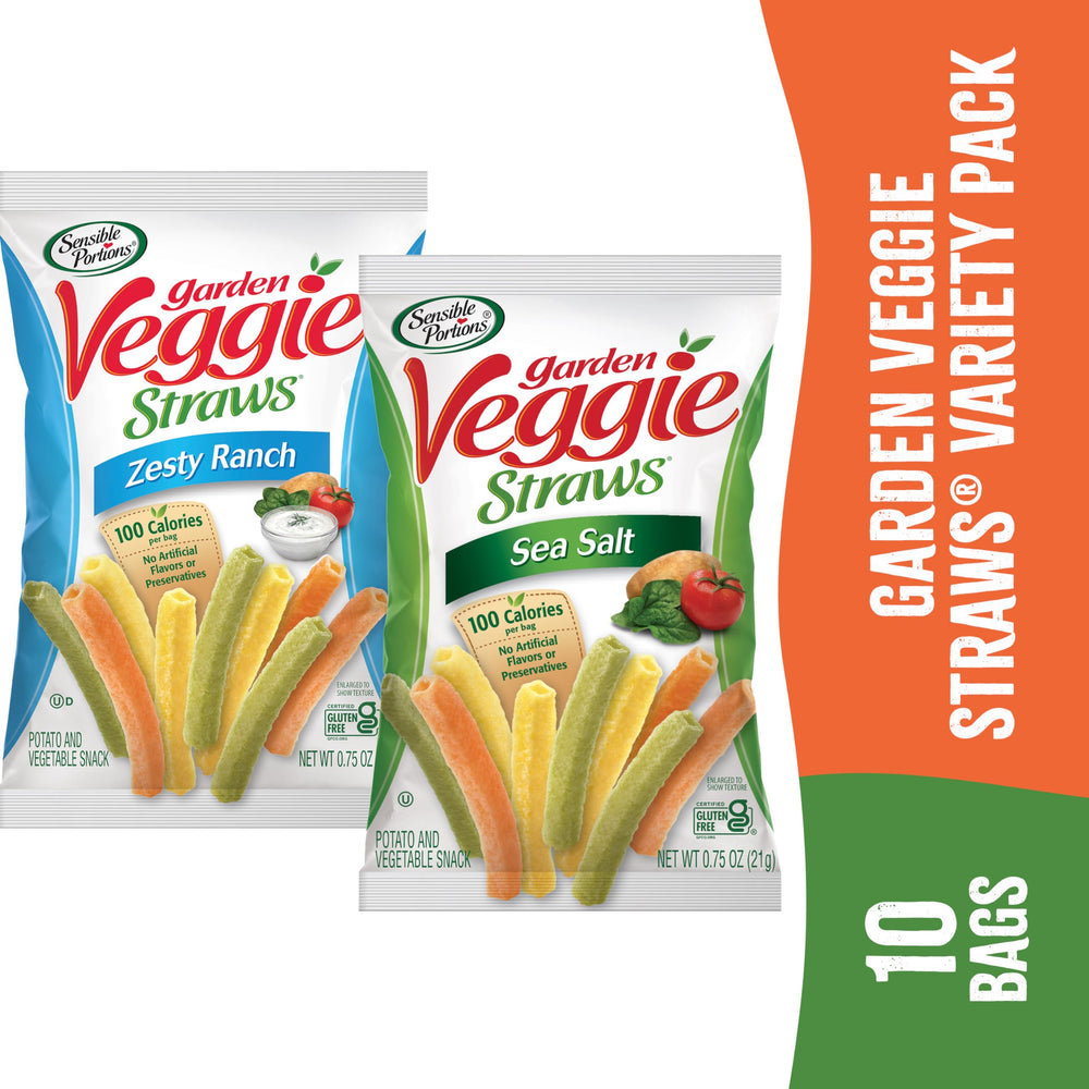 Gluten-free and kosher Veggie Straws snack option from Sensible Portions.