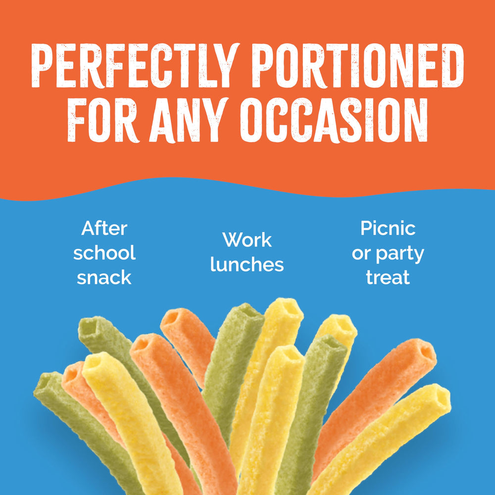 Lunchbox-ready Veggie Straws bag from Sensible Portions.