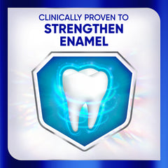 Sensodyne Clinical White label front with whitening and enamel strengthening themes.