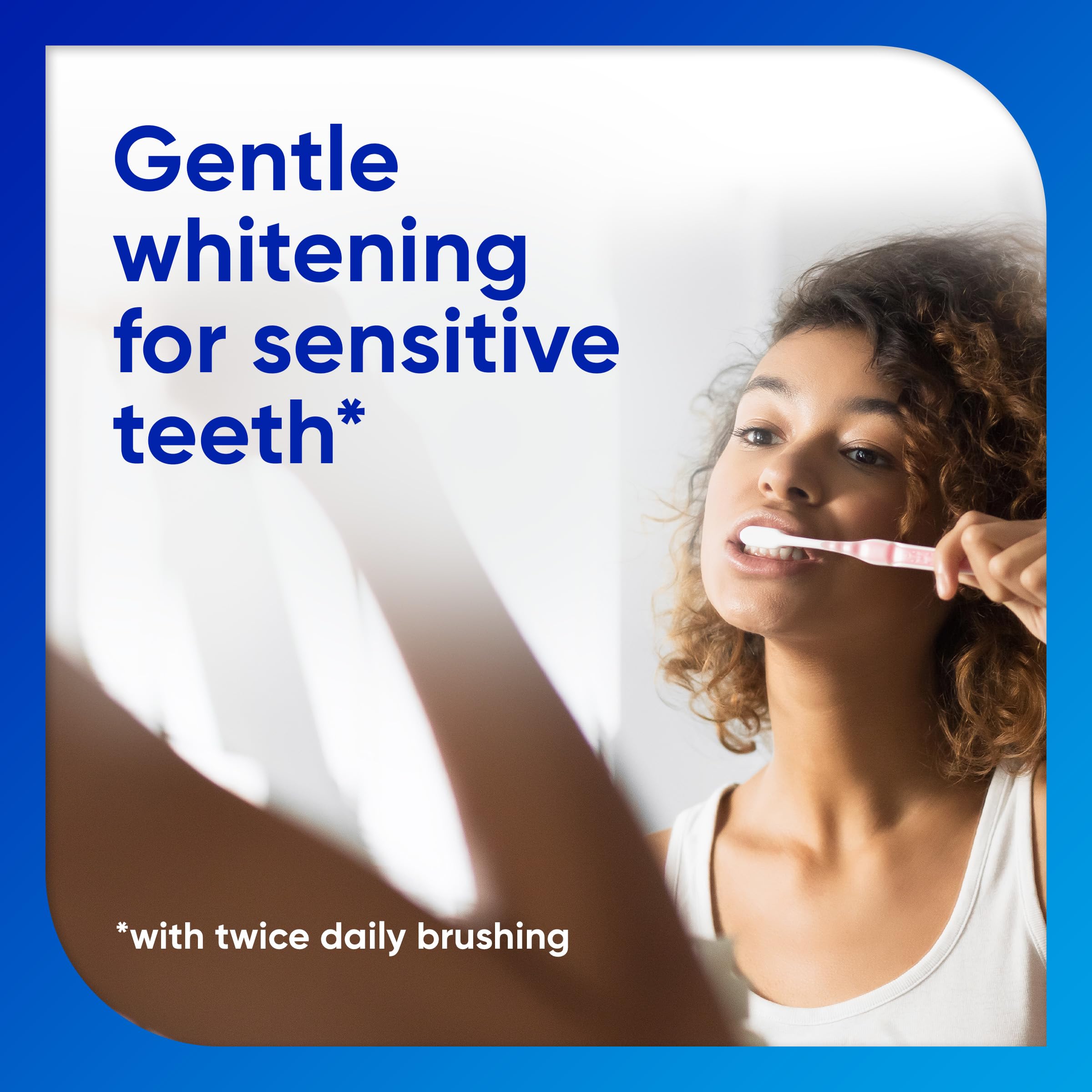 Before and after whitening feel for a brighter smile.
