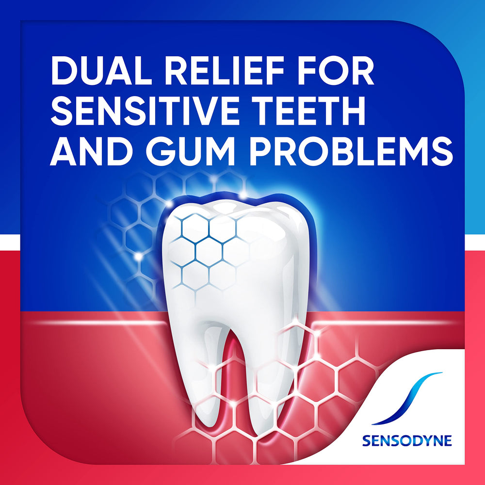Minty Sensodyne flavor contributing to refreshed mouthfeel