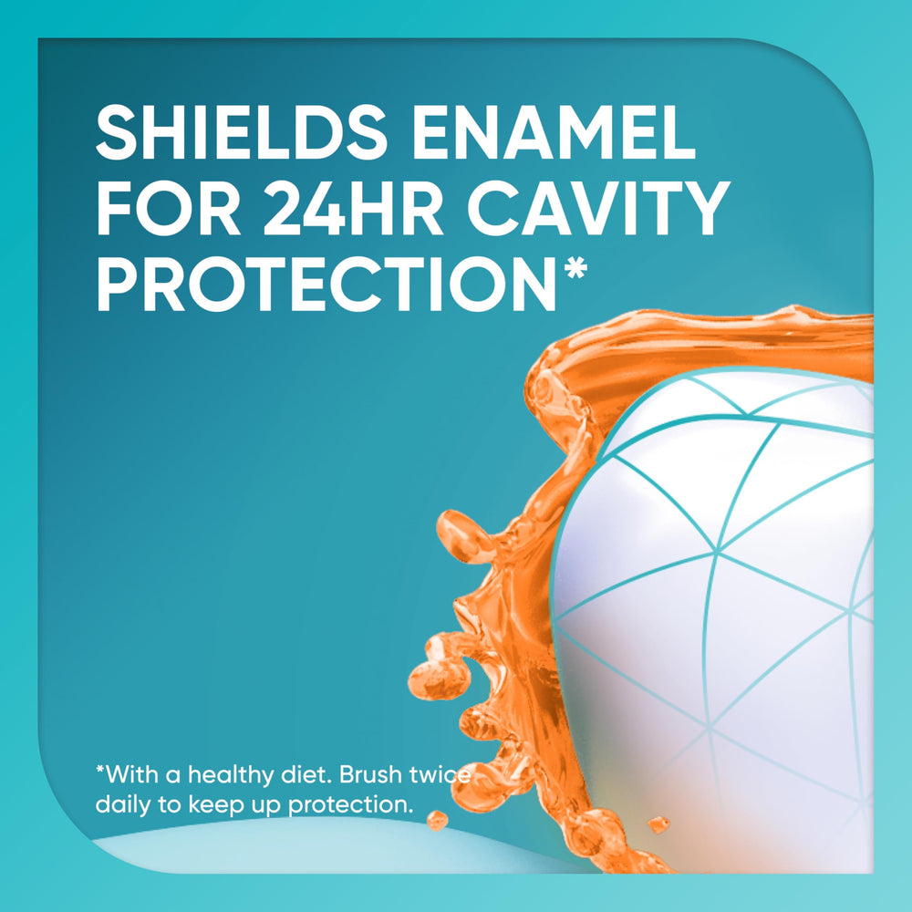 Sensodyne Pronamel Active Shield toothpaste foaming action on toothbrush
