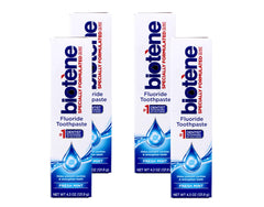 Biotene toothpaste box with fresh mint original flavor for dry mouth relief