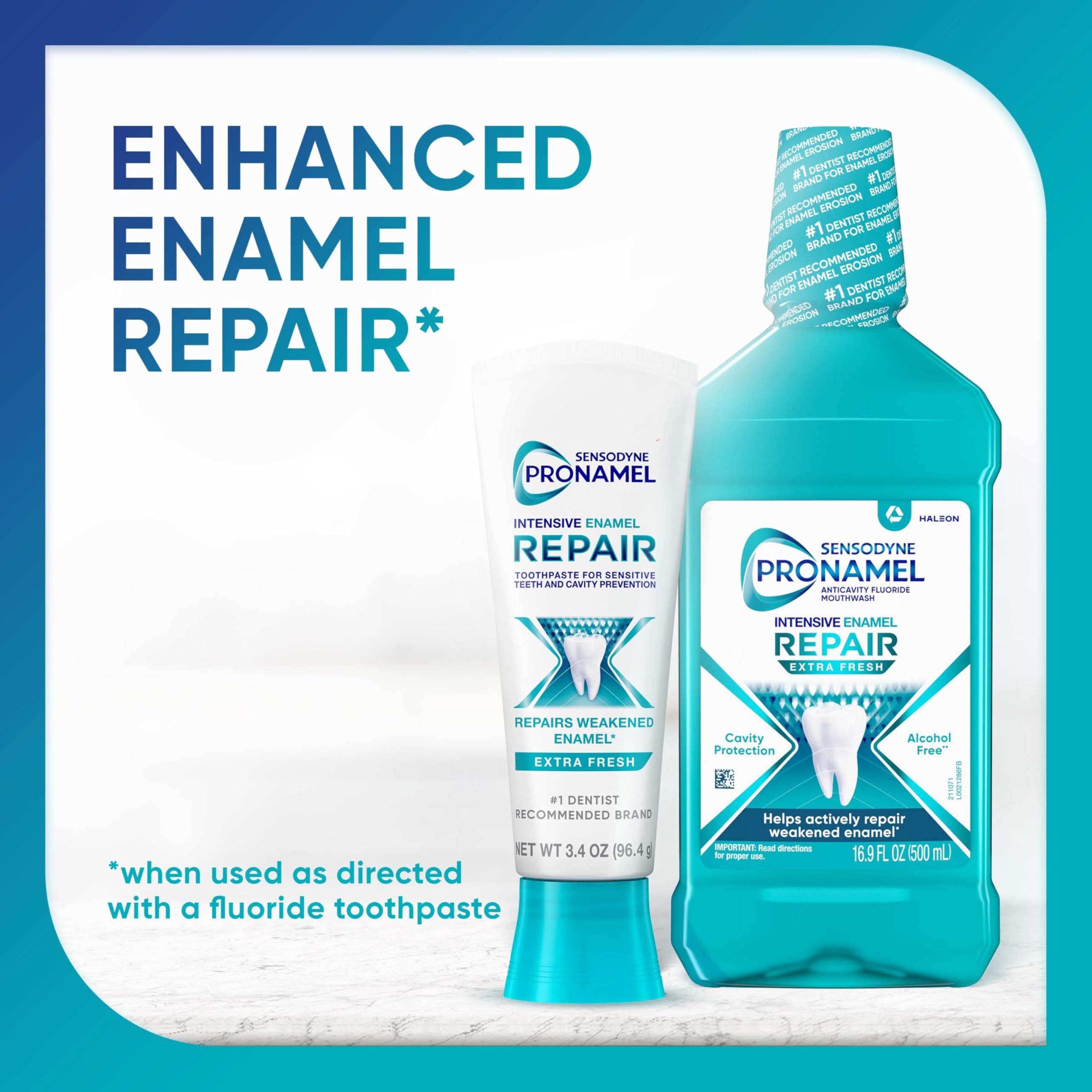 Brushing with Pronamel toothpaste and toothbrush for daily enamel care