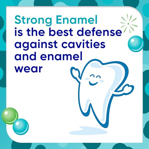 Enamel protection focus with berry-flavored kids toothpaste