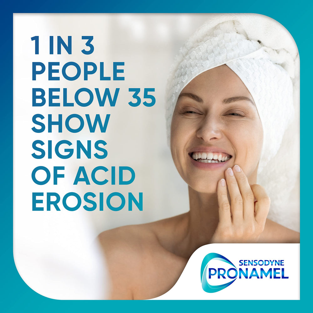 Sensodyne Pronamel helps restore natural whiteness while protecting enamel.