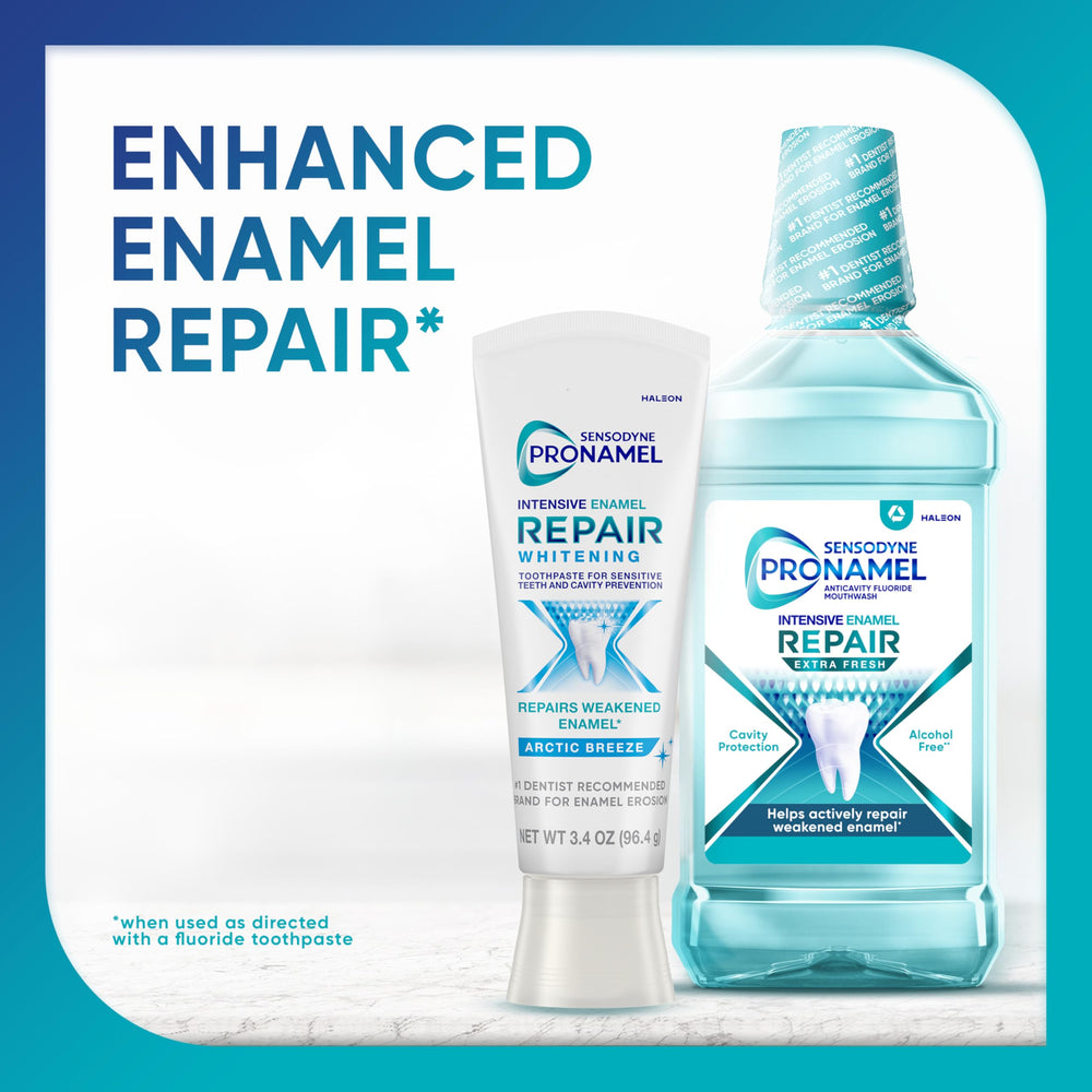 Sensodyne Pronamel provides sensitivity relief through daily enamel care.