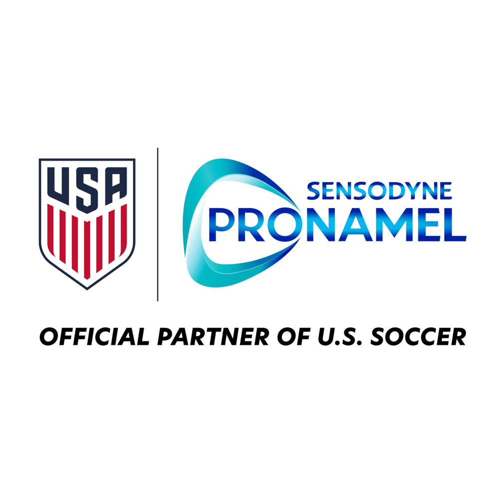 Sensodyne Pronamel whitening illustration indicates stain removal.