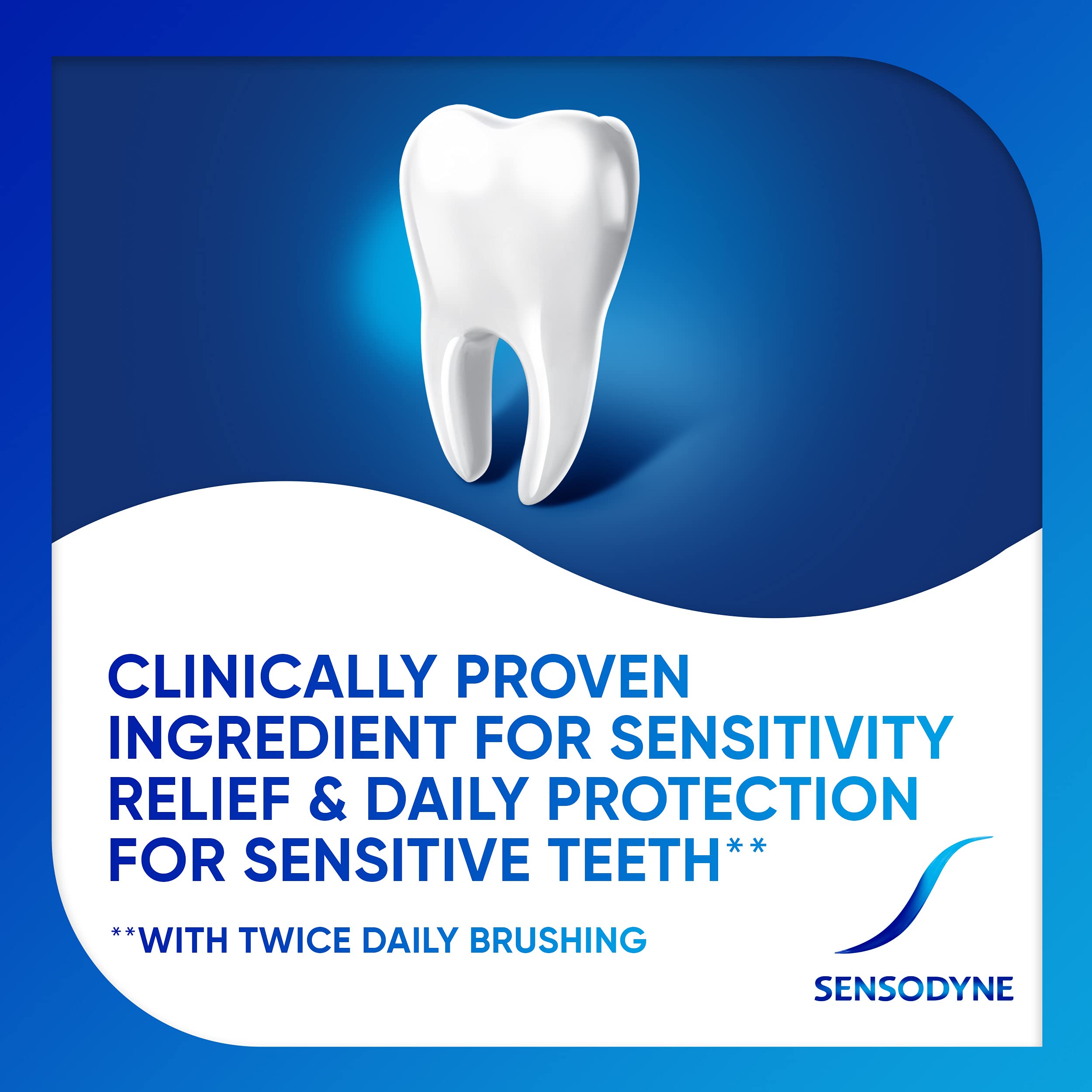 Sensodyne Repair and Protect Whitening tubes on sink, easy family routine.