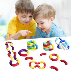 Sensory Fidget Toys 6-Pack: brain exercise through twisting shapes to boost concentration.