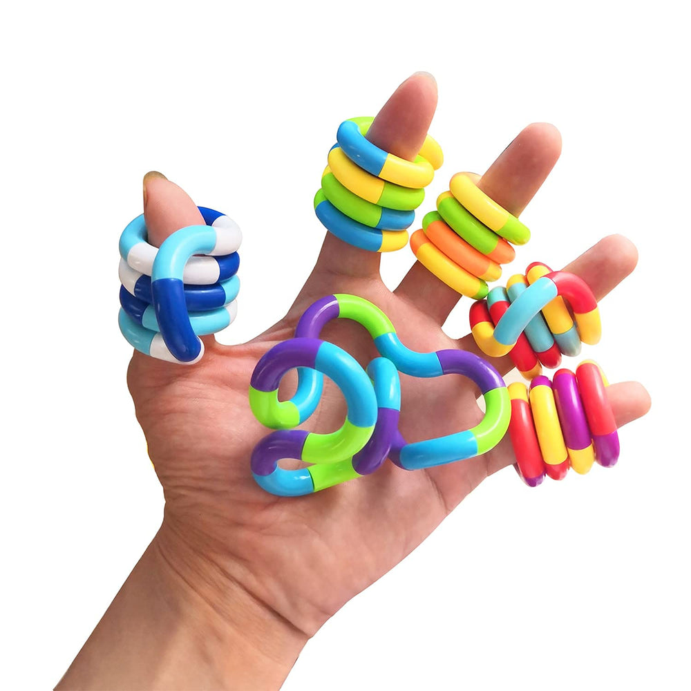 Sensory Fidget Toys 6-Pack: linked chains for creative play and de-stressing sessions.