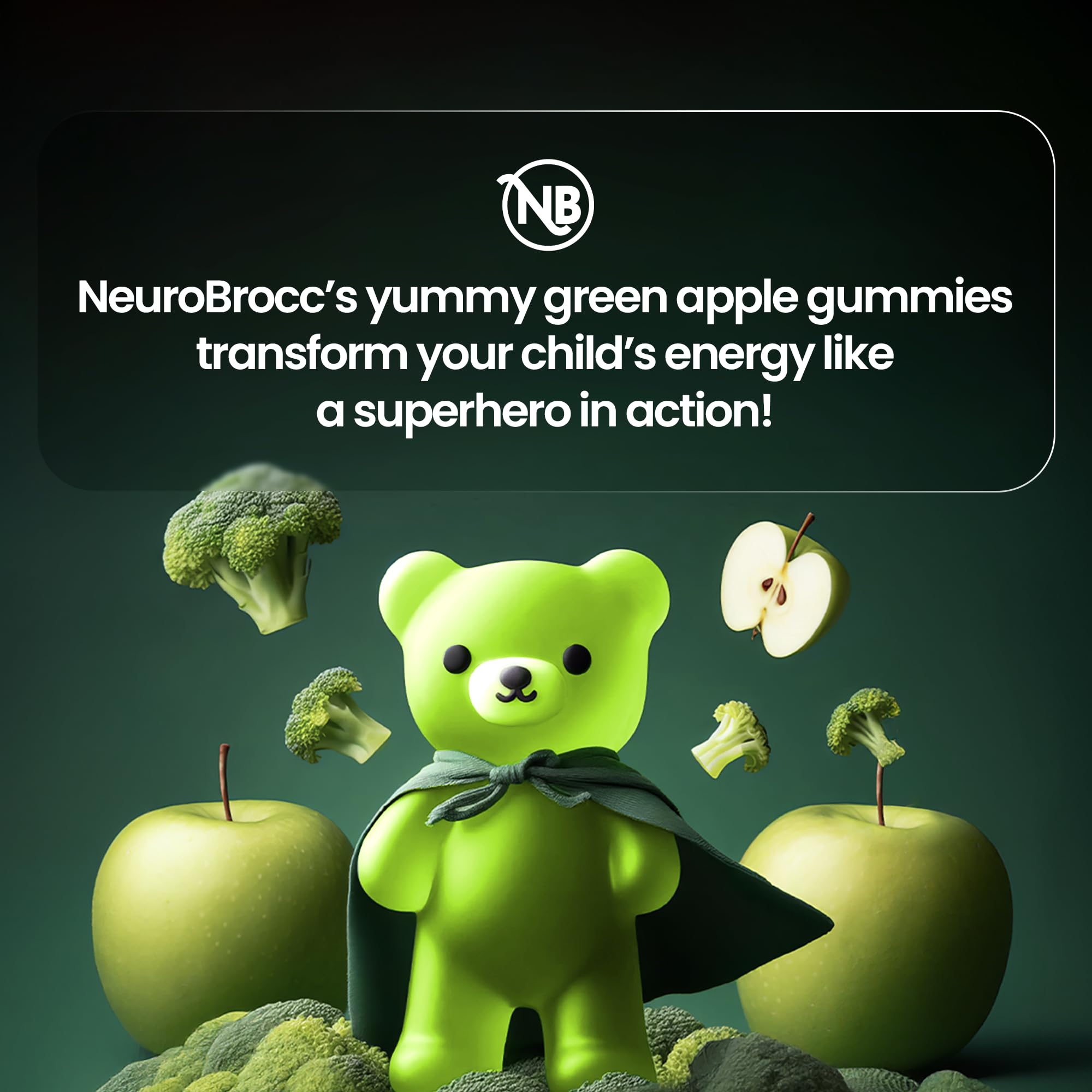 Sensory Scout NeuroBrocc soft gummy texture close-up.