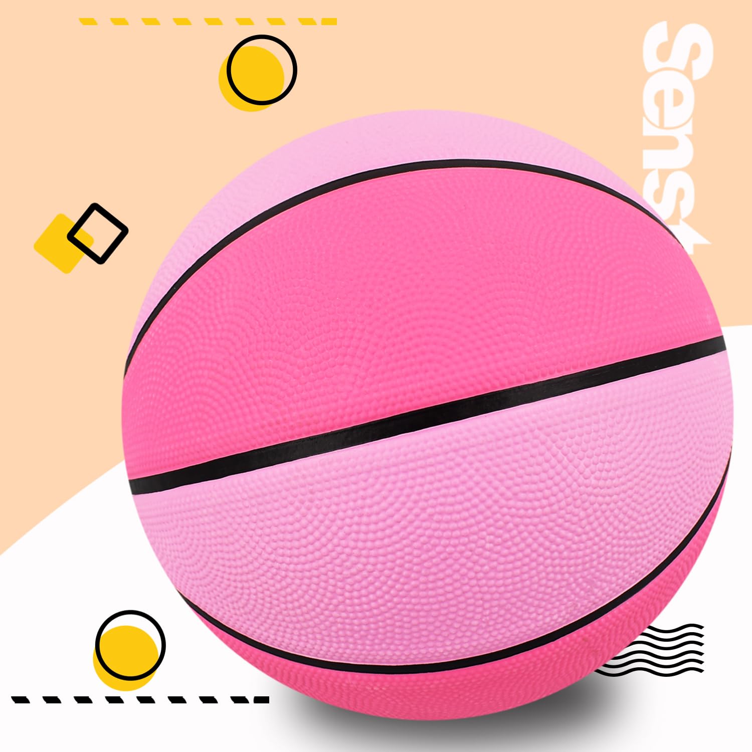 Senston pink 27.5-inch ball close-up emphasizing color design and craftsmanship.