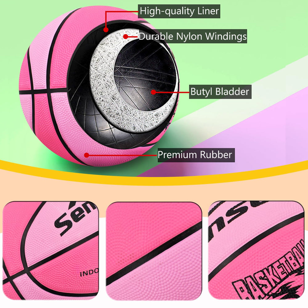 Senston pink 27.5-inch grip detail highlighting ergonomic texture for control.