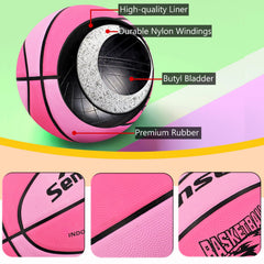 Senston pink 27.5-inch grip detail highlighting ergonomic texture for control.