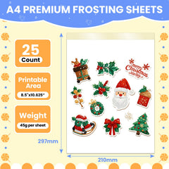 SENTRELA printer-compatible sugar sheets for edible images on treats.