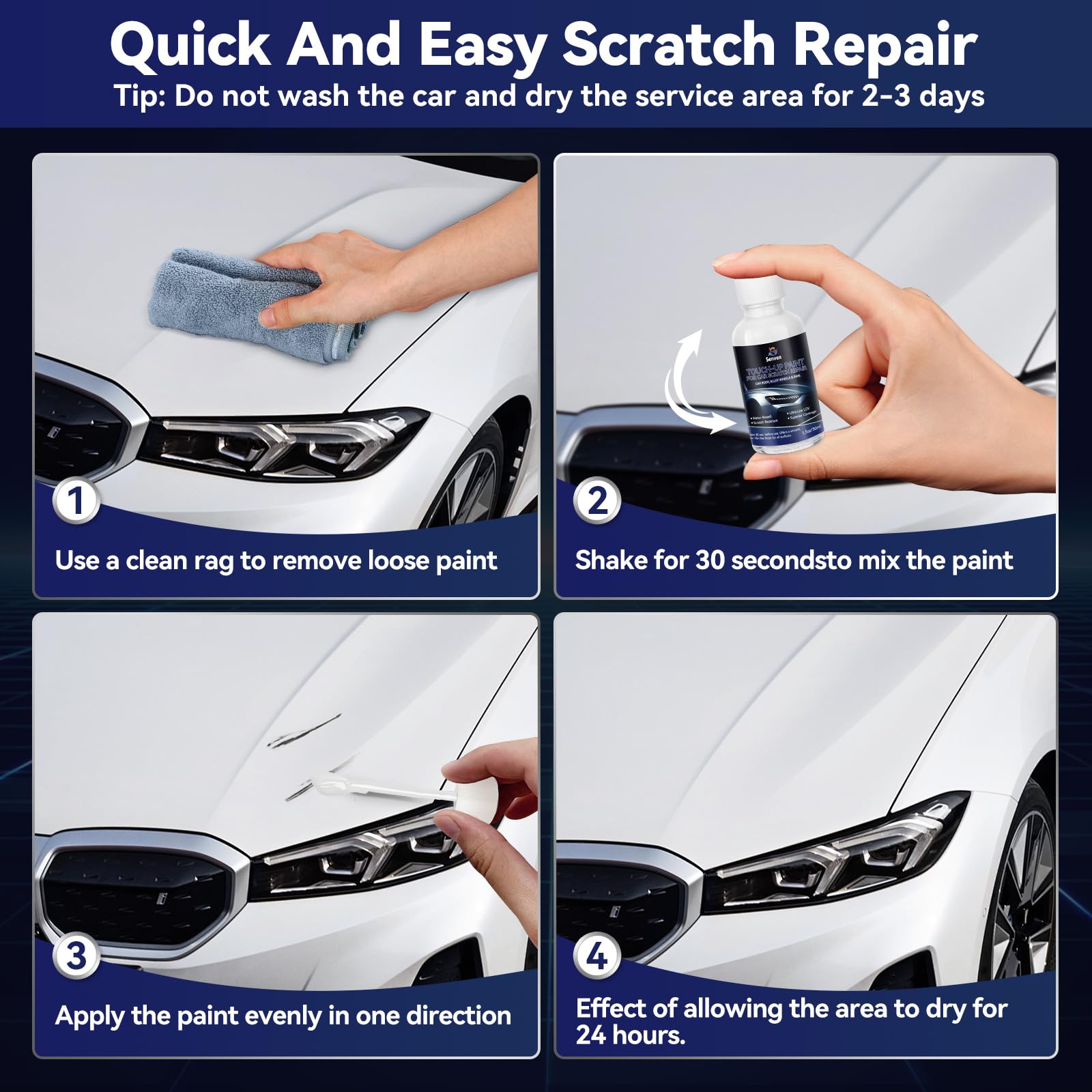 SENVEN AI color-matching system enhances color accuracy on white or black cars.