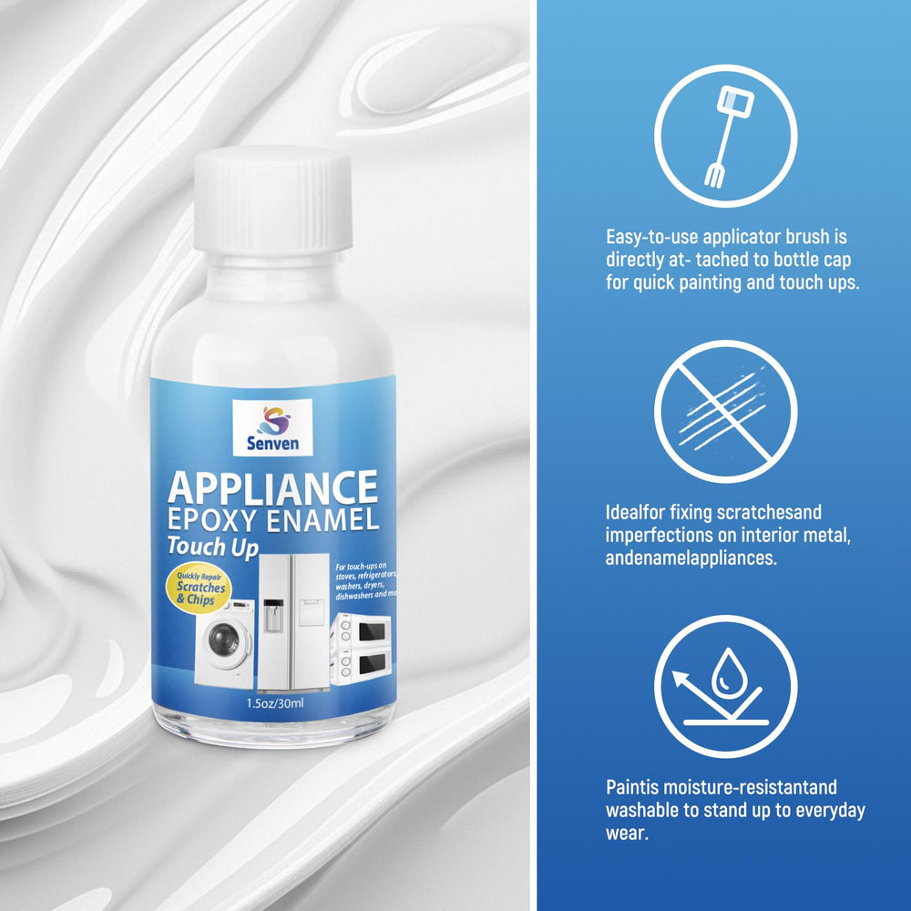SENVEN white appliance paint stores compactly in small spaces.