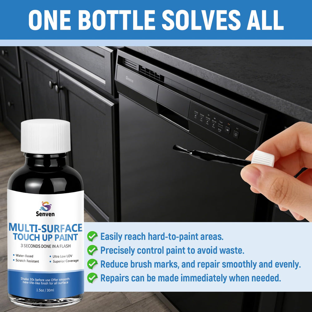 SENVEN touch up on cabinets and appliances with enamel finish