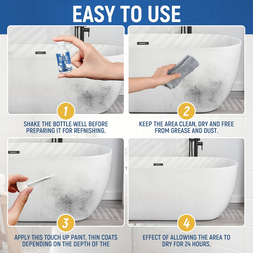 SENVEN tub tile gloss white paint kit water-resistant coating for bathroom moisture