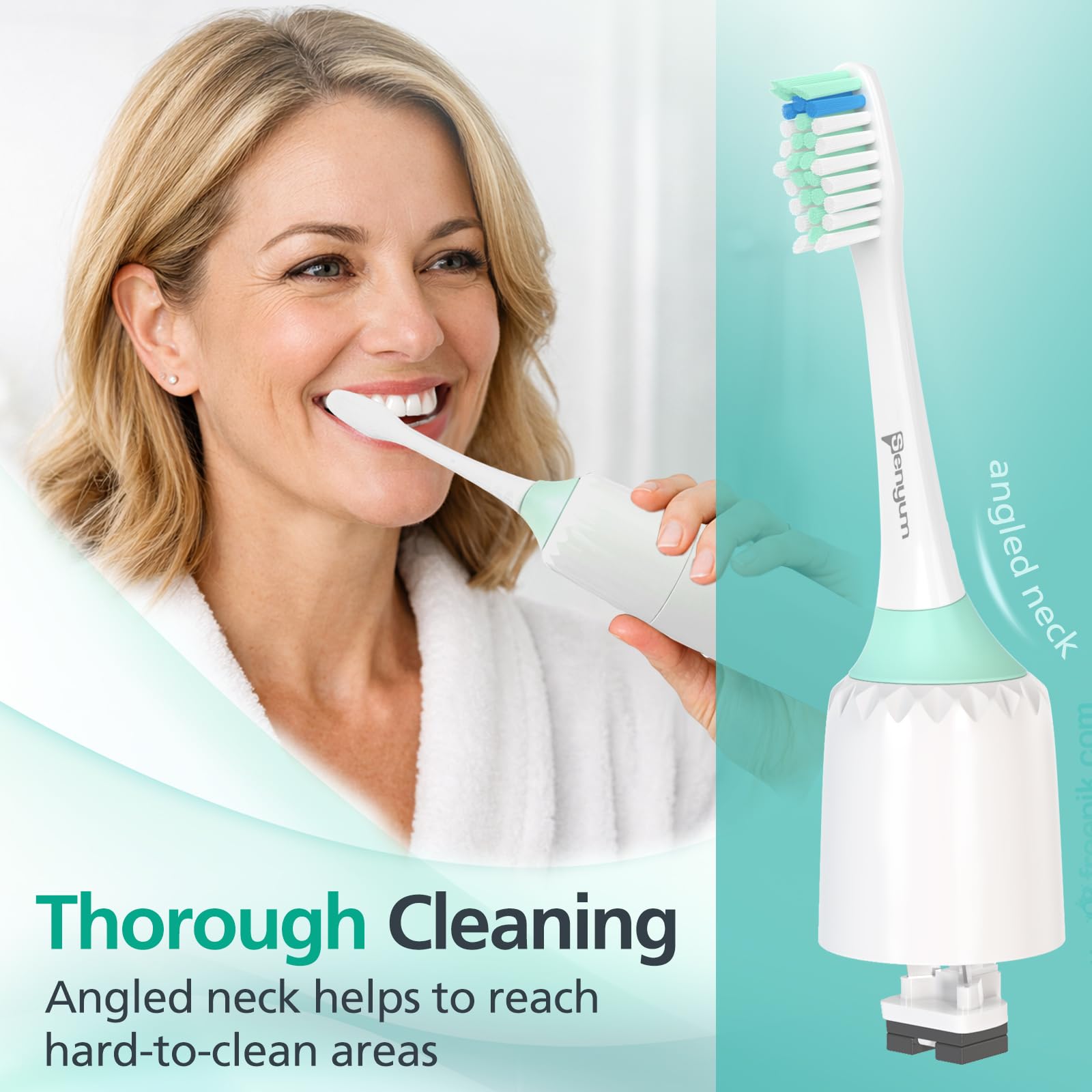 Senyum Philips Sonicare color-fade indicator signals replacement timing for consistent cleaning