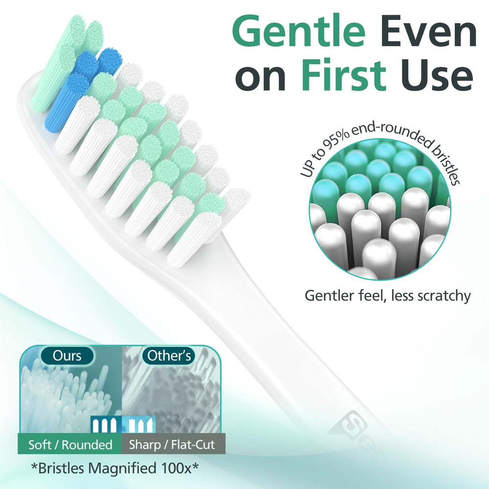 Senyum Philips Sonicare US-sourced bristles close-up highlighting durable brushing