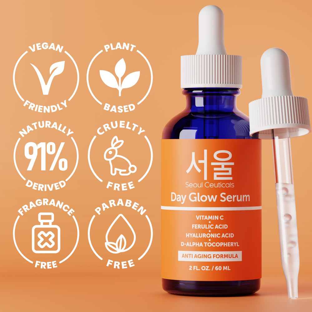 CE Ferulic and Vitamin C components highlighted in SeoulCeuticals formula