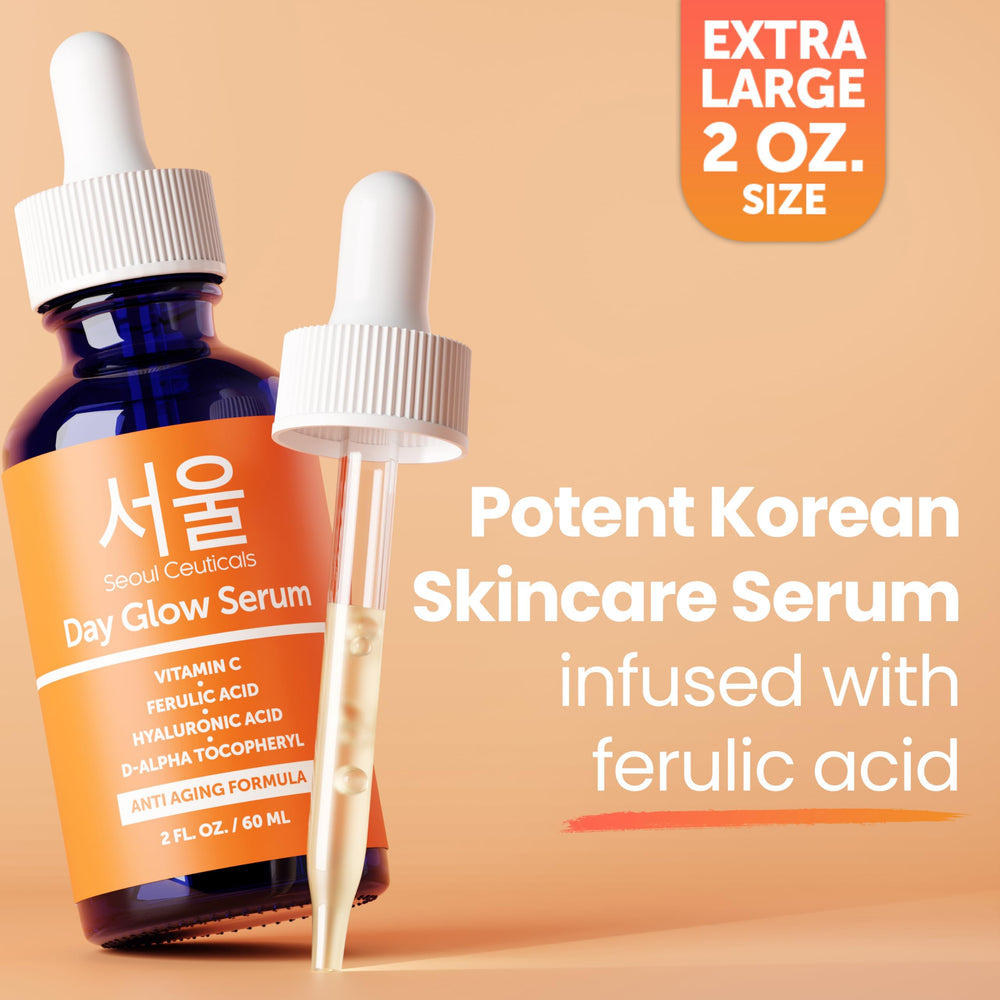 SeoulCeuticals routine setup with serum and moisturizer