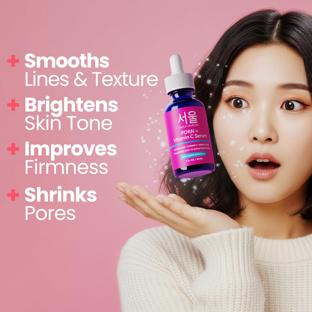 SeoulCeuticals serum being applied to clean skin demonstrates quick absorption