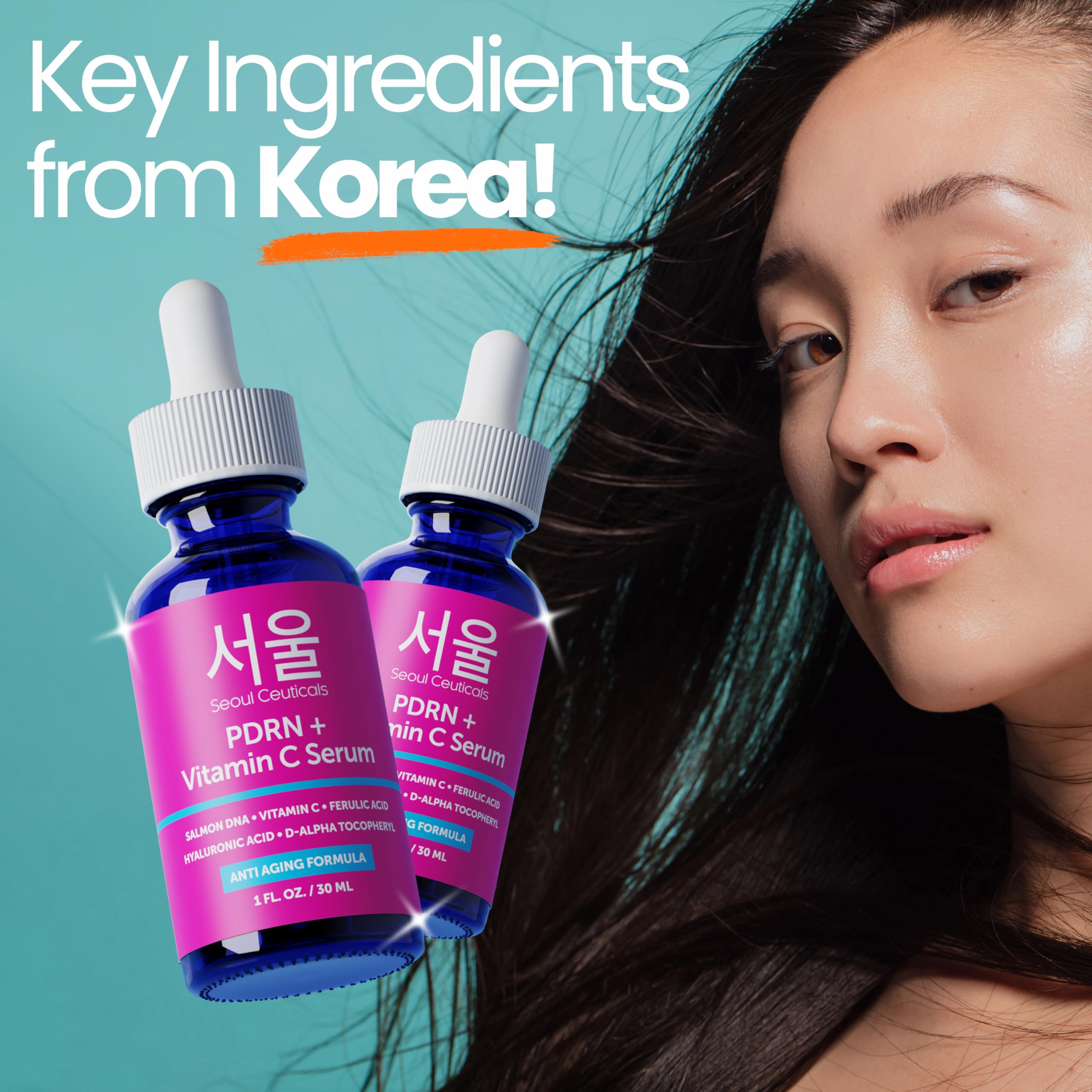 SeoulCeuticals glow on cheek after serum application