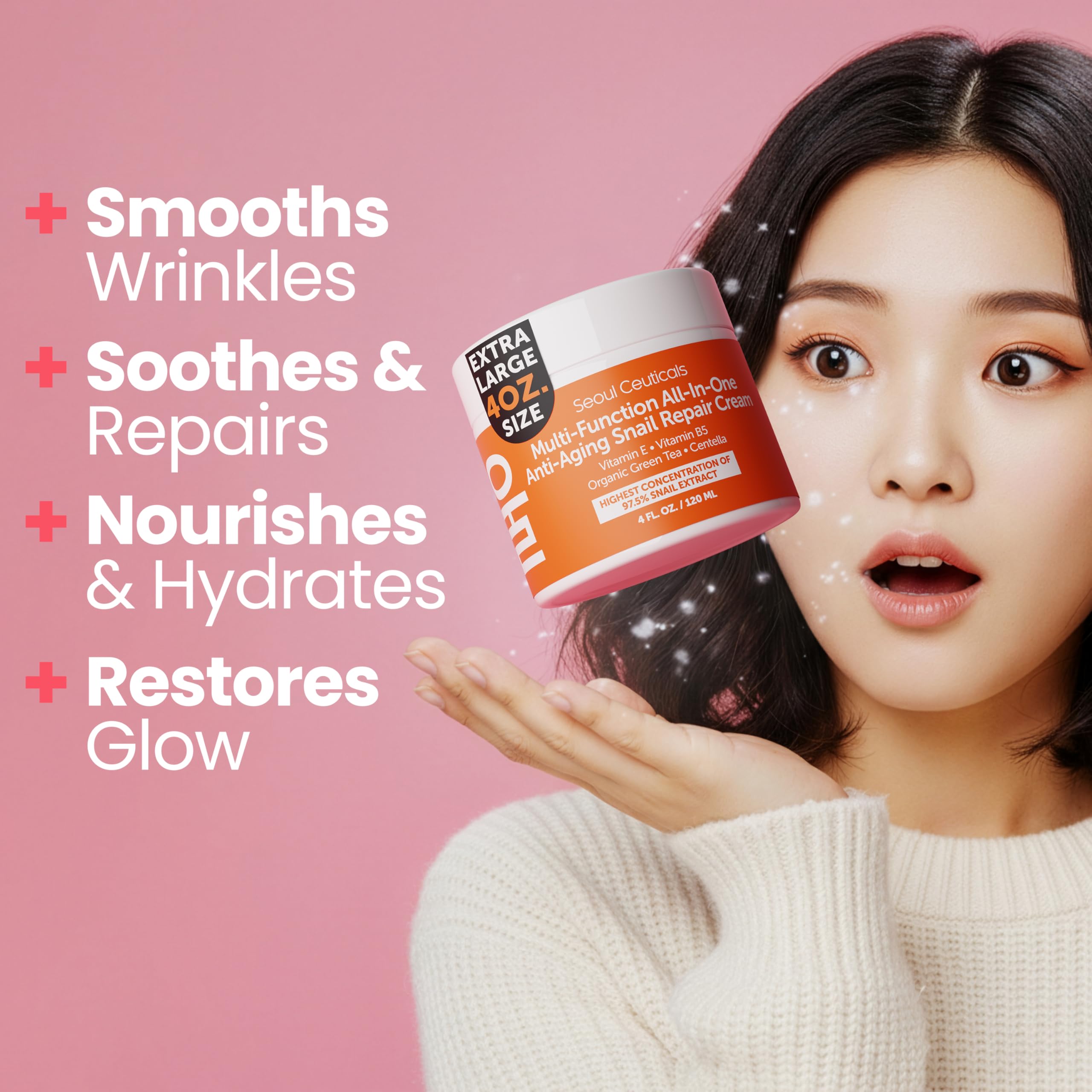 SeoulCeuticals snail mucin cream texture closeup highlighting rich consistency