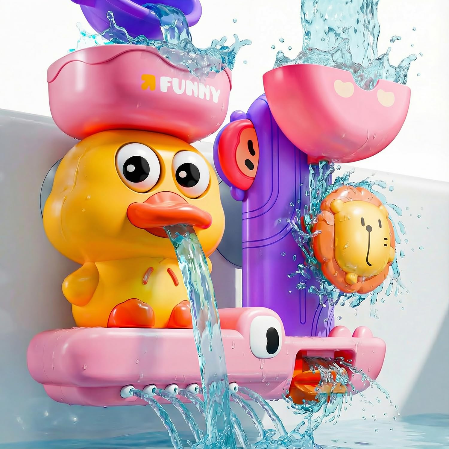 SEPHIX bath toy duck-spoon waterflow for interactive bathtime.