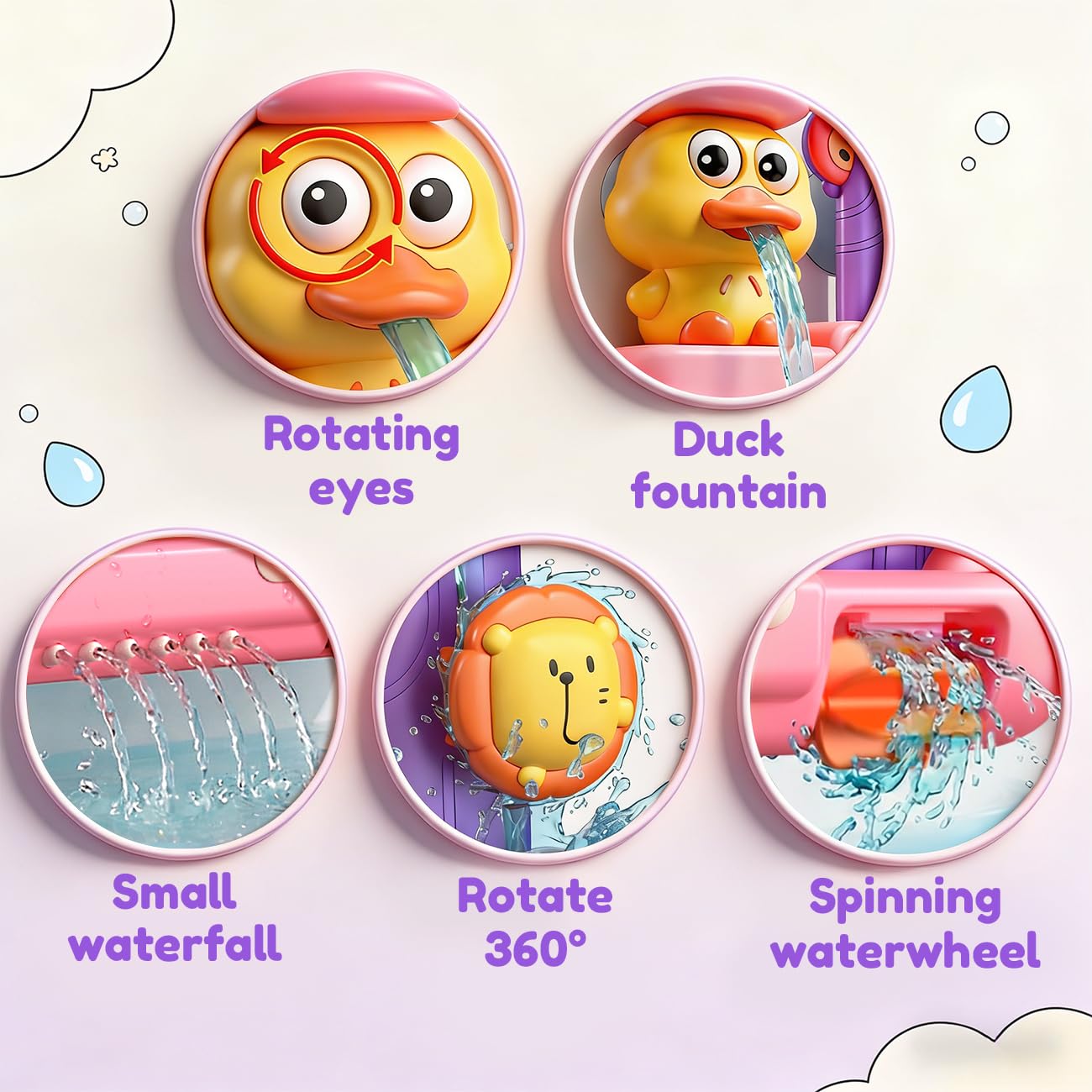 SEPHIX lion-spin toy with rotating wheel boosts motor skills.