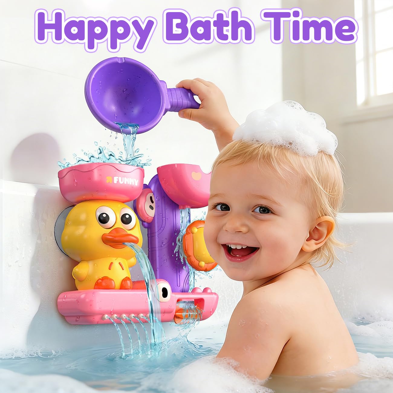 SEPHIX suction-cups keep the toy securely on tub surfaces.