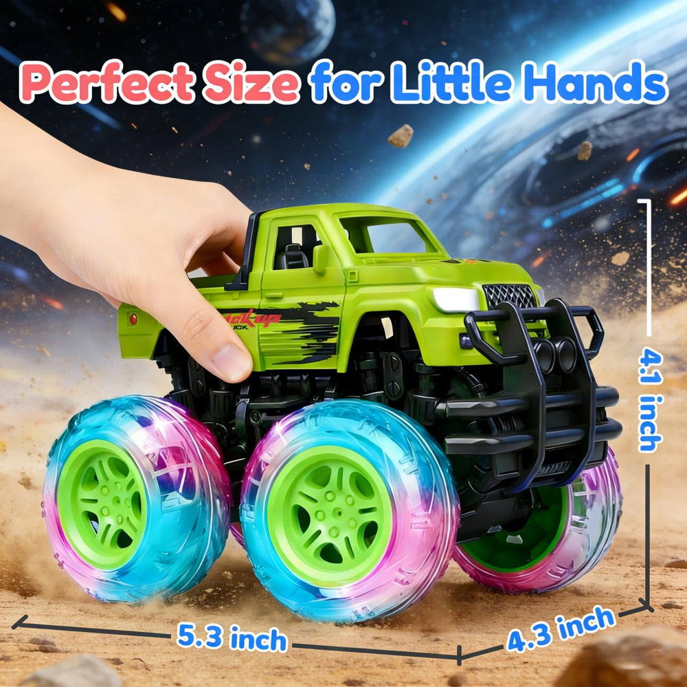 SEPHIX Monster Truck rubber tires grip carpet, grass, and sand.