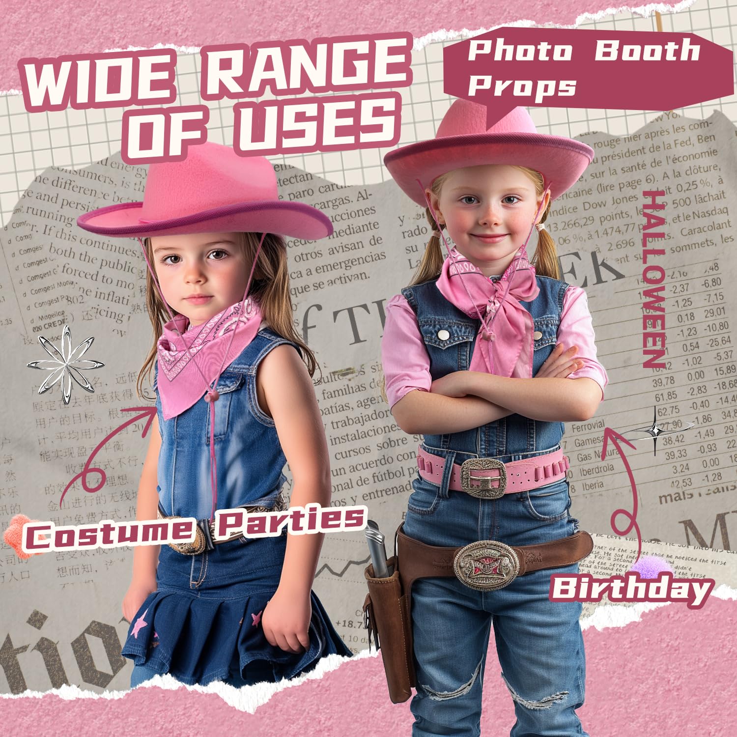 SeptCity toddler western look ideal for parties and role play