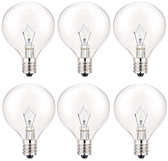 SerBion 40W E12 round bulb for chandeliers with warm glow