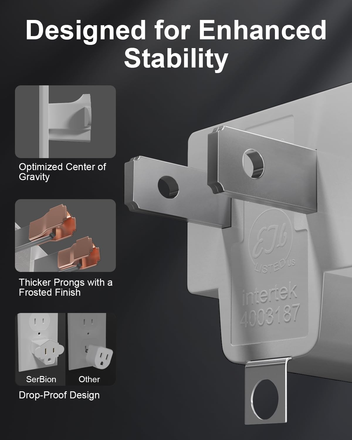 Durable wall plug adapter designed for heavy-duty appliances.