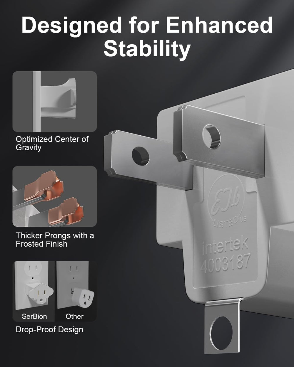 Durable wall plug adapter designed for heavy-duty appliances.