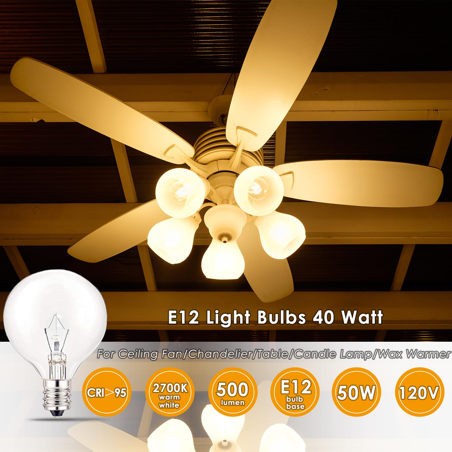 SerBion soft warm white E12 globe bulb for ambient lighting