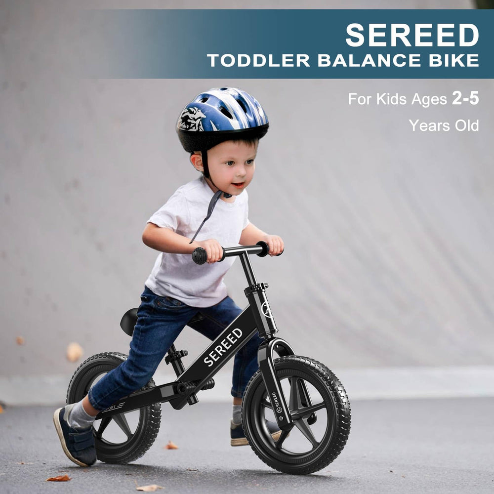 SEREED balance bike handlebars enable confident steering as kids grow.